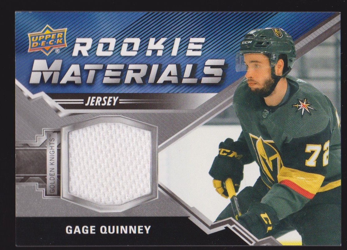 (image for) 2020-21 Upper Deck Rookie Materials #RMGQ Gage Quinney
